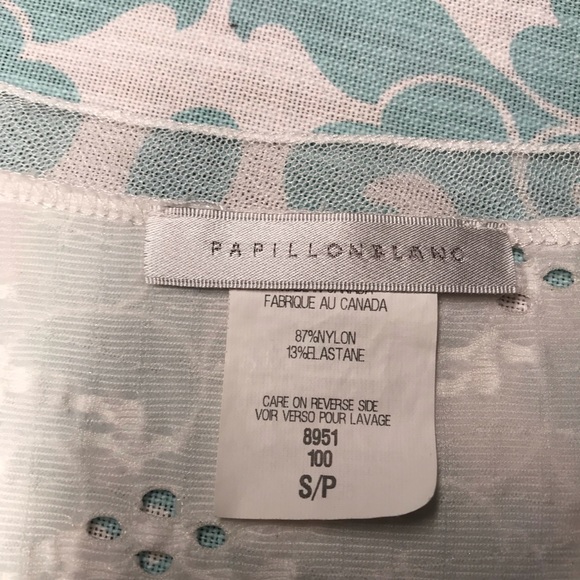 Women’s Papillon Blanc, Cotton Eyelet Lace Top - Picture 3 of 5